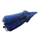 Outdoor Umbrella Hat Head Cap Brolly Fishing Camping Hiking W Blue Silver