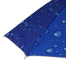 Outdoor Umbrella Hat Head Cap Brolly Fishing Camping Hiking W Blue Silver