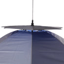 Multipurpose Two Layers Outdoor Umbrella Hat Head Cap Brolly for Fishing Camping Hiking Golf - External Silver Internal Blue