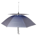 Multipurpose Two Layers Outdoor Umbrella Hat Head Cap Brolly for Fishing Camping Hiking Golf - External Silver Internal Blue