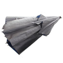 Outdoor Fishing Camping Hiking Umbrella Hat Head Cap Brolly External Silver+ Internal Blue Water