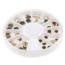 Metal Mixed 3D Nail Art Rhinestone Charms Glitters Tip DIY Decoration Manicure with Wheel