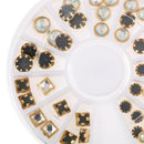 Metal Mixed 3D Nail Art Rhinestone Charms Glitters Tip DIY Decoration Manicure with Wheel
