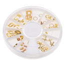 3D Nail Art Rhinestone Gold Charms Tip DIY Decoration Manicure Wheel