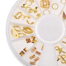 3D Nail Art Rhinestone Gold Charms Tip DIY Decoration Manicure Wheel
