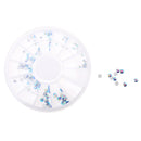 120pcs/Set 3D Nail Art Rhinestones Blue Round Glitters Tips Decoration Manicure Wheel