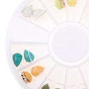 24pcs/Set 3D Nail Art Tips Rhinestones Waterdrop Glitter Tips Decoration Manicure Wheel