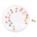 24pcs/Set 3D Nail Art Charm Rhinestones Glitters Tips Decoration Manicure + Wheel