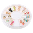 24pcs/Set 3D Nail Art Tips Rhinestones Glitters Tips Decoration Manicure Wheel