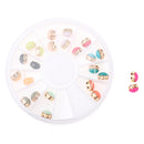 24pcs/Set 3D Nail Art Tips Rhinestones Glitters Tips Decoration Manicure Wheel