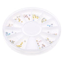 120pcs/Set 3D Nail Art Rhinestones Round Glitters Tips Decoration Manicure Wheel