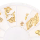 3D Nail Art DIY Glitter Decoration Stickers Gold Rivet Shaped