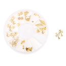 3D Nail Art DIY Glitter Decoration Stickers Gold Rivet Shaped