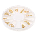 3D Nail Art DIY Glitter Decoration Stickers Gold Rivet Shaped