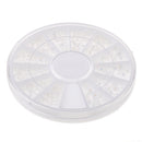 3D Nail Art DIY Glitter Decoration Stickers White Pearl Shaped