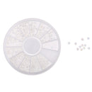 3D Nail Art DIY Glitter Decoration Stickers White Pearl Shaped