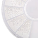 3D Nail Art DIY Glitter Decoration Stickers White Pearl Shaped