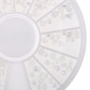 3D Nail Art DIY Glitter Decoration Stickers White Pearl Shaped