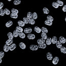 0.8mm Clear Oval Beads Fishing Rod Rig Beads Pack of 100