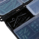 18 Compartment Fishing Tackle Box with Hooks Beads Rubber Tubes Sleeves Tool