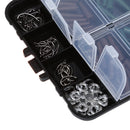 18 Compartment Fishing Tackle Box with Hooks Beads Rubber Tubes Sleeves Tool