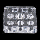 Square 9 Holes Clear Acrylic Pigment Cup Cap Rack Permanent Tattoo Ink Cup Holder Stand Tattoo Accessories Supply