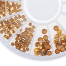 500pcs 3D Nail Art DIY Glitter Decoration Half-Solid Gold Rivet Shaped