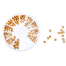 500pcs 3D Nail Art DIY Glitter Decoration Half-Solid Gold Rivet Shaped