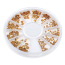 500pcs 3D Nail Art DIY Glitter Decoration Half-Solid Gold Rivet Shaped