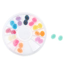 12X 3D Nail Art Diy Diamond Decoration Stickers Retro Oval Rose Shaped