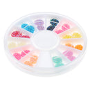 12X 3D Nail Art Diy Diamond Decoration Stickers Retro Oval Rose Shaped
