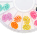 12X 3D Nail Art Diy Diamond Decoration Stickers Retro Oval Rose Shaped