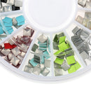 3D Nail Art DIY Glitter Decoration Stickers Square Rivet Shaped