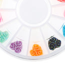 3D Nail Art DIY Glitter Decoration Stickers Retro Rose Heart Shaped