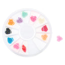 3D Nail Art DIY Glitter Decoration Stickers Retro Rose Heart Shaped