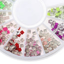 500pcs 3D Nail Art DIY Glitter Decoration Square Rivet Shaped