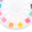 3D Nail Art DIY Glitter Decoration Stickers Square Retro Rose Shaped