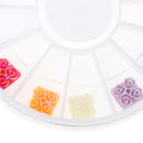 3D Nail Art DIY Glitter Decoration Stickers Square Retro Rose Shaped