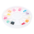 3D Nail Art DIY Glitter Decoration Stickers Square Retro Rose Shaped