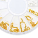 3D Nail Art DIY Glitter Decoration Gold Silver Chain Shaped