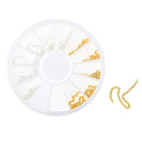 3D Nail Art DIY Glitter Decoration Gold Silver Chain Shaped