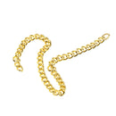 3D Nail Art DIY Glitter Decoration Gold Silver Chain Shaped