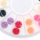 3D Nail Art DIY Glitter Decoration Stickers Round Retro Rose Shaped
