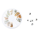 Fashion Multi Shape 3D Nail Art DIY Glitter Decoration Stickers Half-Solid Rivet Shaped
