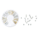 400pcs 3D Nail Art DIY Glitter Decoration Round Rivet Shaped Gold Silver