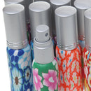 8ml Travel Perfume Aftershave Atomizer Pump Refillable Spray Bottle Flower Print