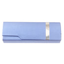 Foldable Metal PU Reading Glasses Box Holder Eyeglasses Sunglass Storage Case 16*5*3cm
