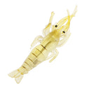 5Pcs Soft Plastic Simulation Prawn Shrimp Saltwater Fishing Lures Hook Artificial Bait Tackle