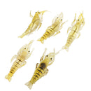 5Pcs Soft Plastic Simulation Prawn Shrimp Saltwater Fishing Lures Hook Artificial Bait Tackle