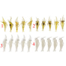 5Pcs Soft Plastic Simulation Prawn Shrimp Saltwater Fishing Lures Hook Artificial Bait Tackle